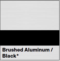 Brushed Aluminum/Black LASERMAX 1/32IN - Rowmark LaserMax